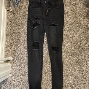 Stylish Black Distressed Women Jeans